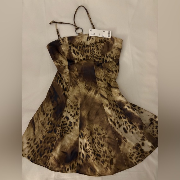 Silence + Noise Tyla Satin Halter Mini Dress - Picture 3 of 3